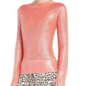 BCBG MaxAzria Metallic Adamson Sweater Sz MED